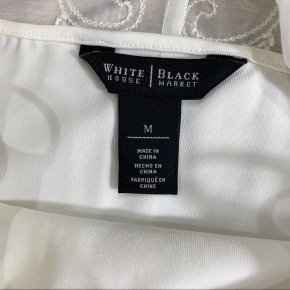 White House Black Market White Lace Blouse - Picture 8 of 8